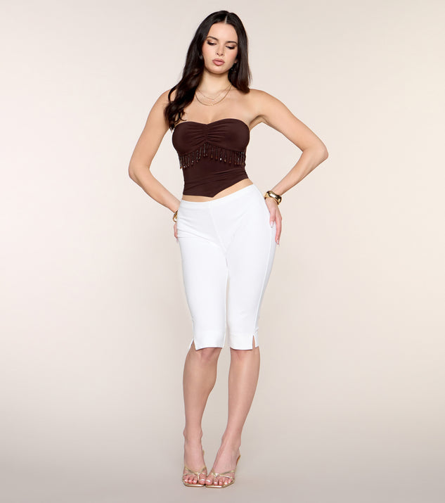 Windsor Made To Move Beaded Fringe Tube Top - Image 3