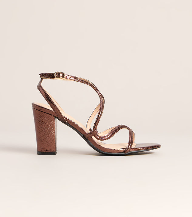 Windsor Made You Look Snake Block Heels - Image 2