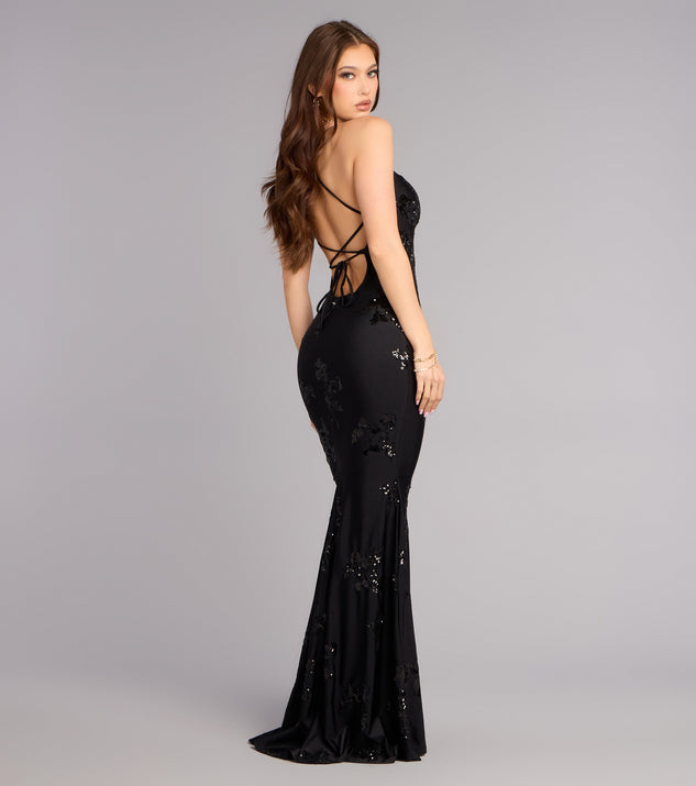 Windsor Mae Sequin Knit Strappy Formal Dress - Image 2