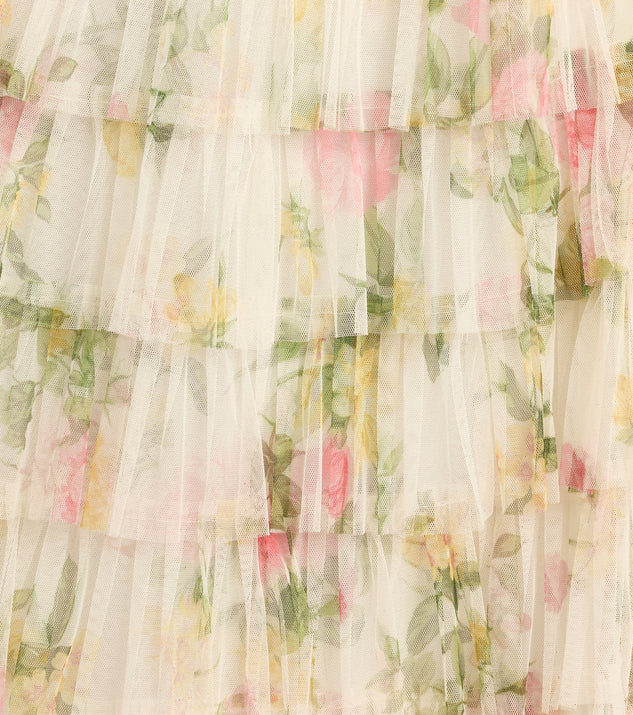 Windsor Malia Floral Ruffle A-Line Formal Dress - Image 3