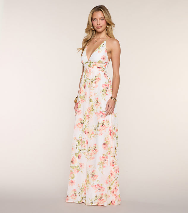 Windsor May Floral Chiffon A-Line Formal Dress - Image 3