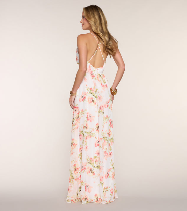 Windsor May Floral Chiffon A-Line Formal Dress - Image 2