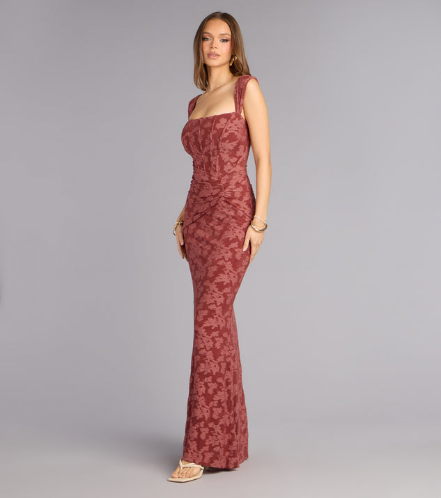 Windsor Meryl Jacquard Mermaid Formal Dress - Image 3