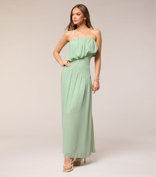 Windsor Mildred Chiffon Strapless Formal Dress - Image 2
