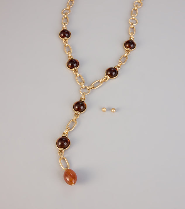 Windsor Modern Muse Beaded Lariat Necklace Set - Image 3