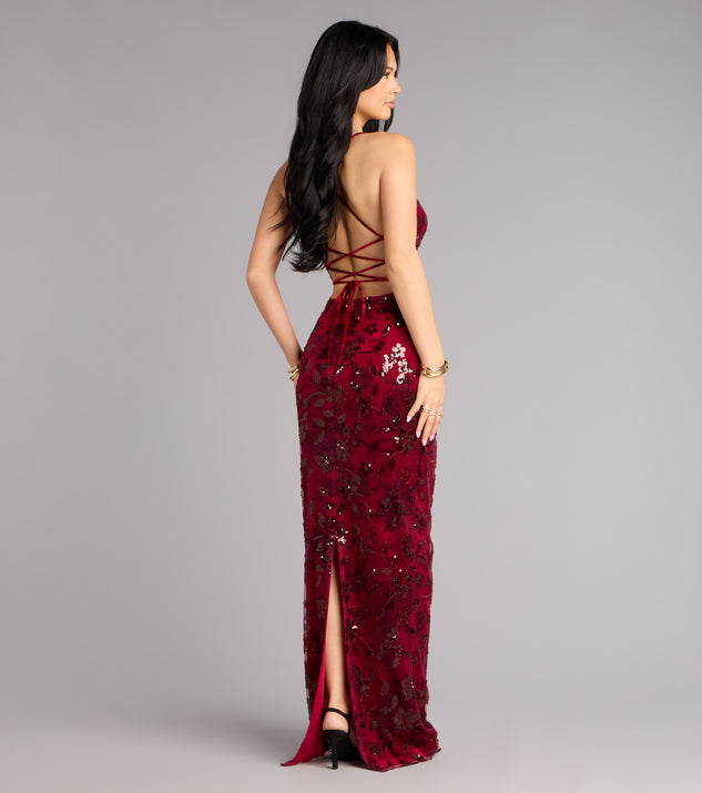 Windsor Mollie Sequin Bead Column Formal Dress - Image 2