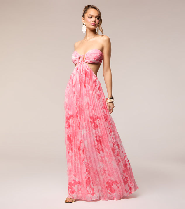 Windsor Molly Floral Pleated A-Line Formal Dress - Image 2