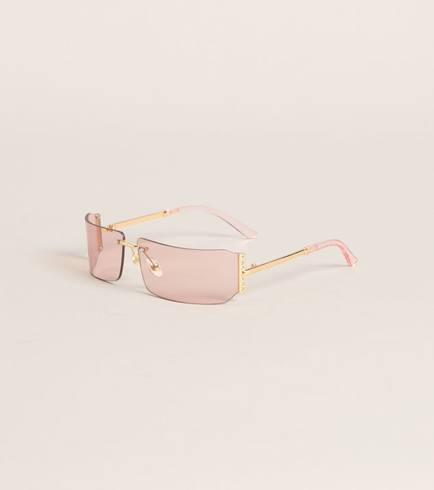 Windsor No Filter Clear Square Sunglasses - Image 3
