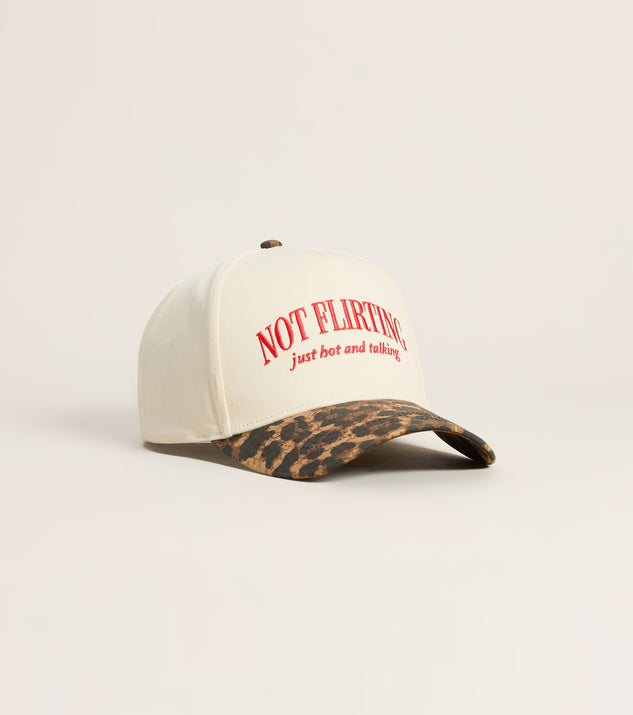 Windsor No Flirting Leopard Baseball Hat - Image 2