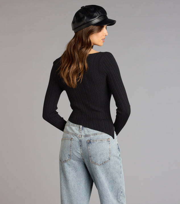 Windsor Not So Basic Long Sleeve Cutout Top - Image 2