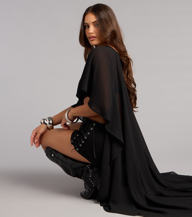 Windsor Not Subtle Chiffon Cape - Image 2