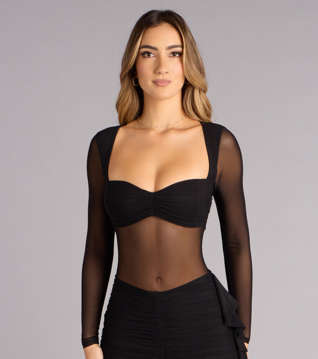 Windsor Nothing To Hide Mesh Sweetheart Mini Dress - Image 3
