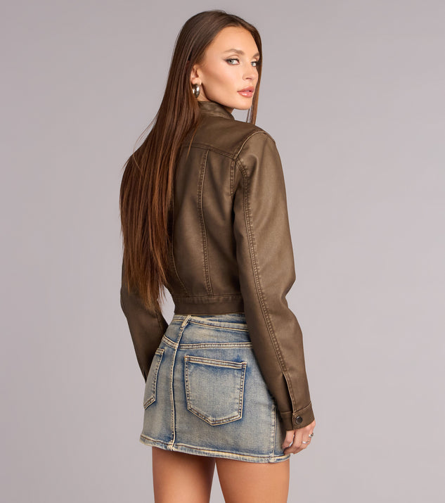Windsor Off Duty Cool Faux Leather Jacket - Image 2