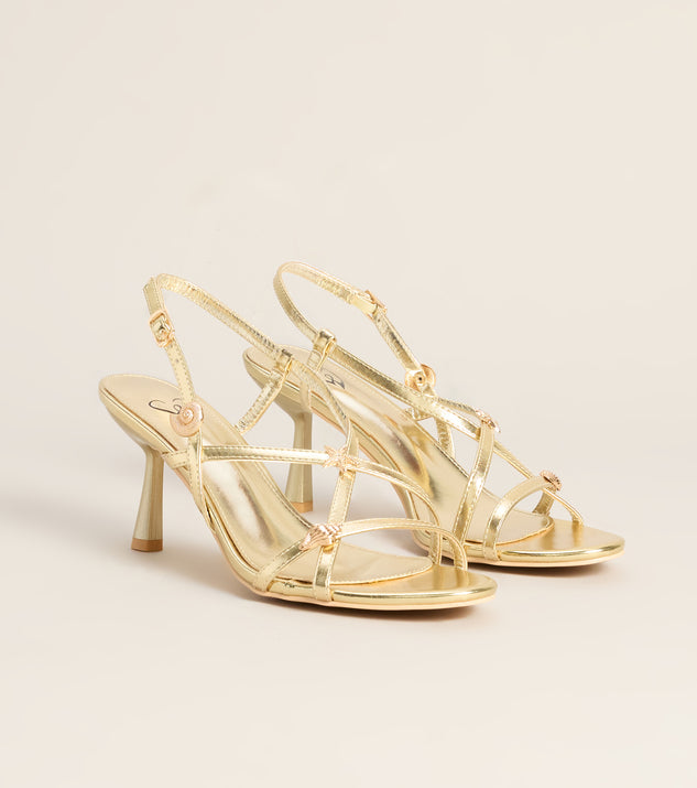 Windsor On Vacay Sea Shell Charm Metallic Heels - Image 2