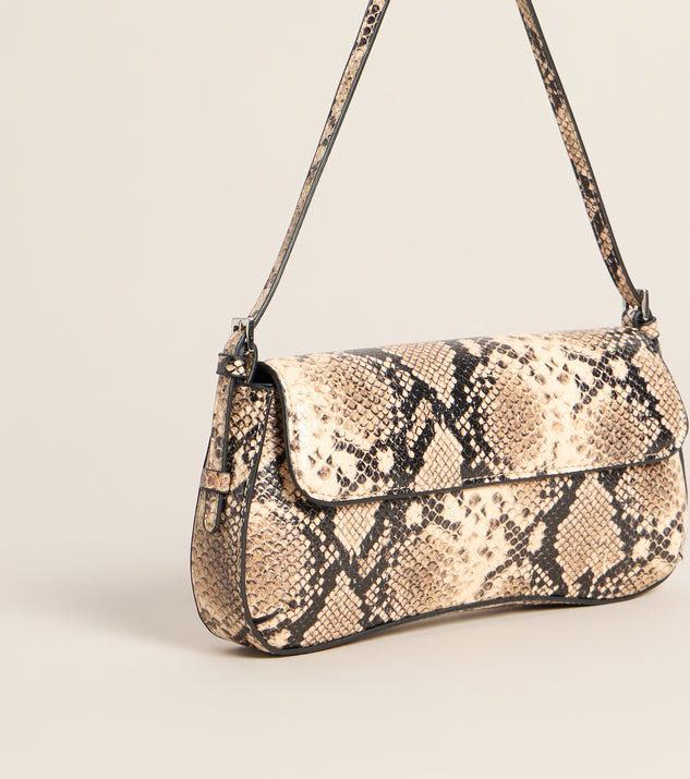 Windsor Outfit Maker Snake Print Shoulder Bag - Image 3