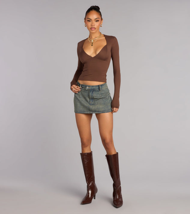 Windsor Own the Moment Long Sleeve Crop Top - Image 3