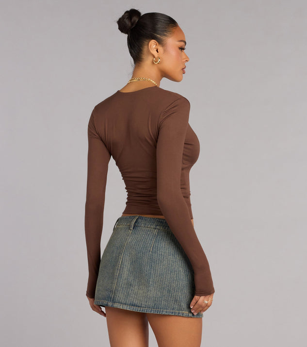 Windsor Own the Moment Long Sleeve Crop Top - Image 2
