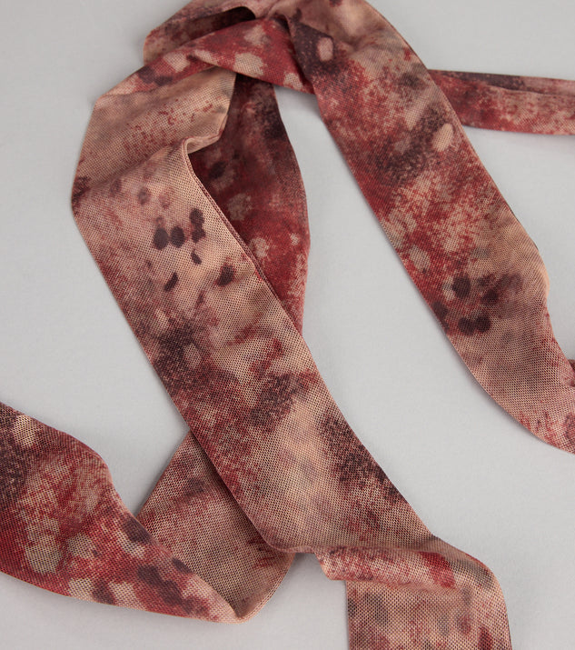 Windsor Painted Whisper Abstract Skinny Scarf - Image 3
