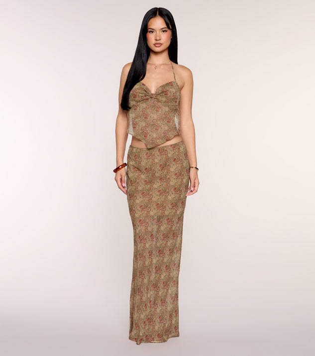 Windsor Paisley Mood Chiffon Halter Top - Image 3