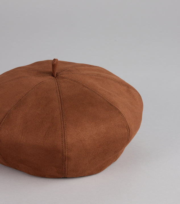 Windsor Paris Plans Faux Suede Beret - Image 3