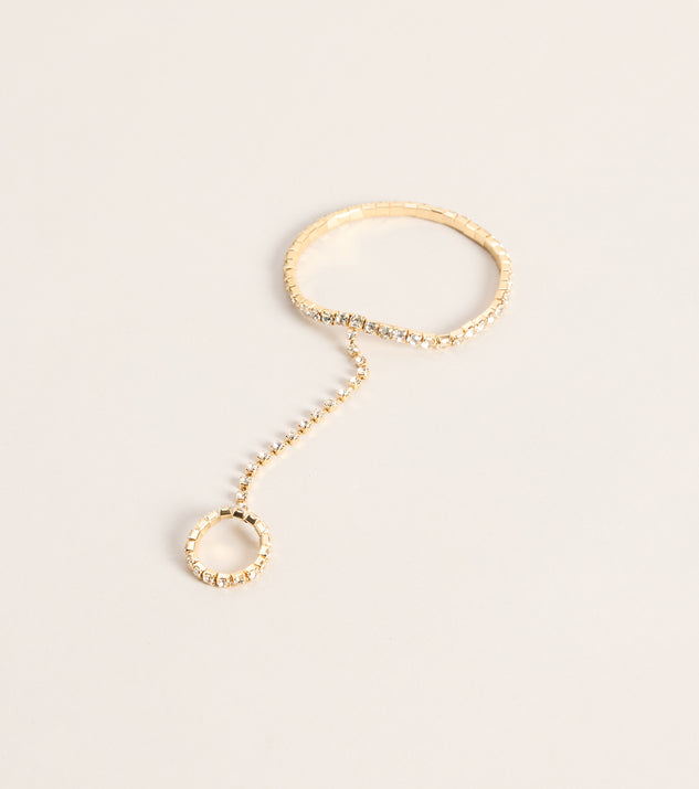 Windsor Perfect Shine Stretchy Rhinestone Hand Chain - Image 2