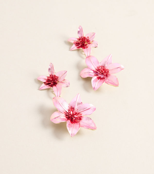 Windsor Perfectly Extra Flower Drop Earrings - Image 2