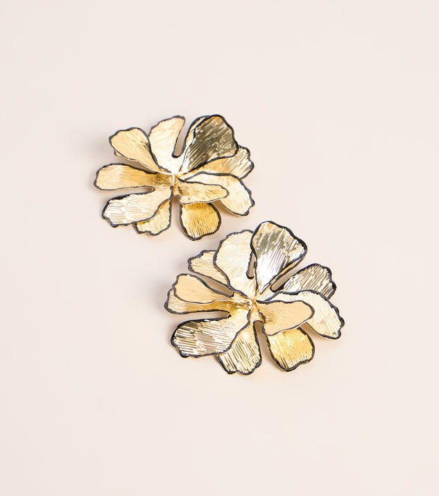 Windsor Petal Drama Floral Earrings - Image 3