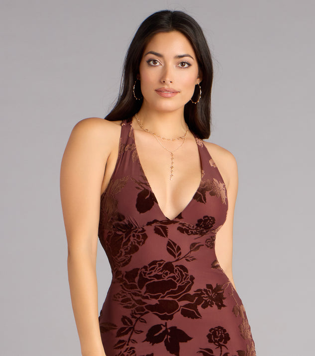 Windsor Petal Imprint Floral Bodycon Midi Dress - Image 3