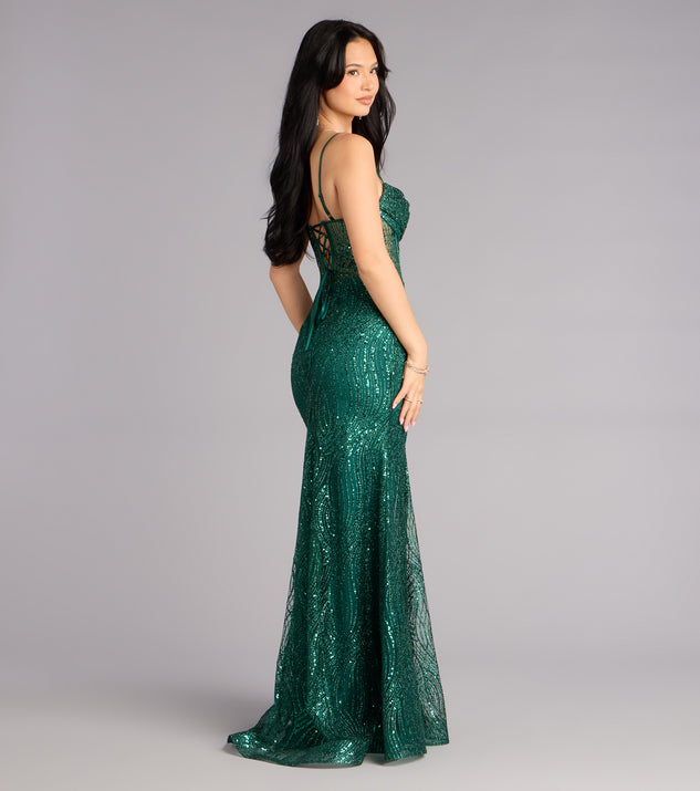 Windsor Phoebe Glitter Tulle Corset Formal Dress - Image 2