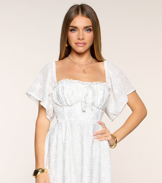 Windsor Picnic Flirt Eyelet Mini Dress - Image 3