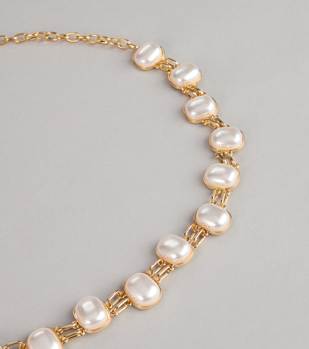 Windsor Polished Details Pearl Chain Belt - Image 3
