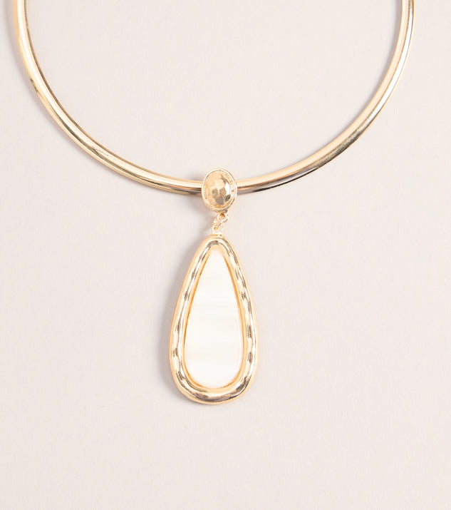 Windsor Polished Move Statement Stone Collar Necklace - Image 3