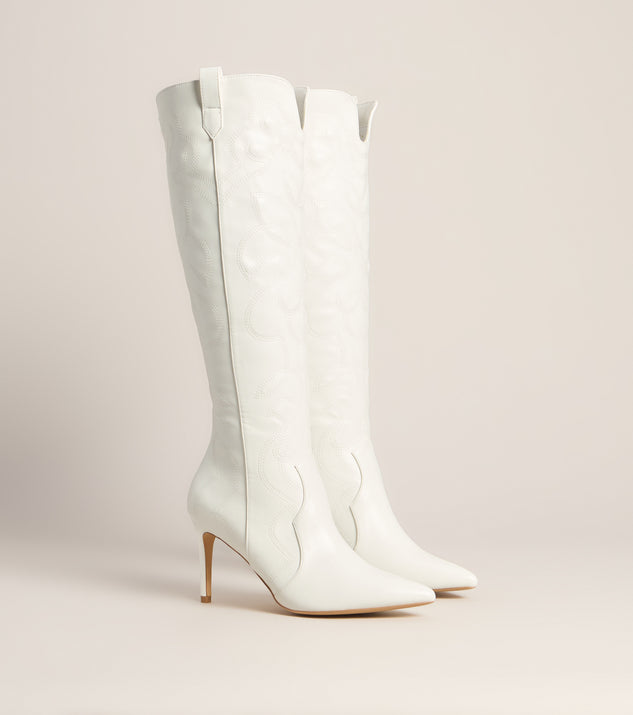 Windsor Polished Out West Stiletto Cowboy Boots - Image 2
