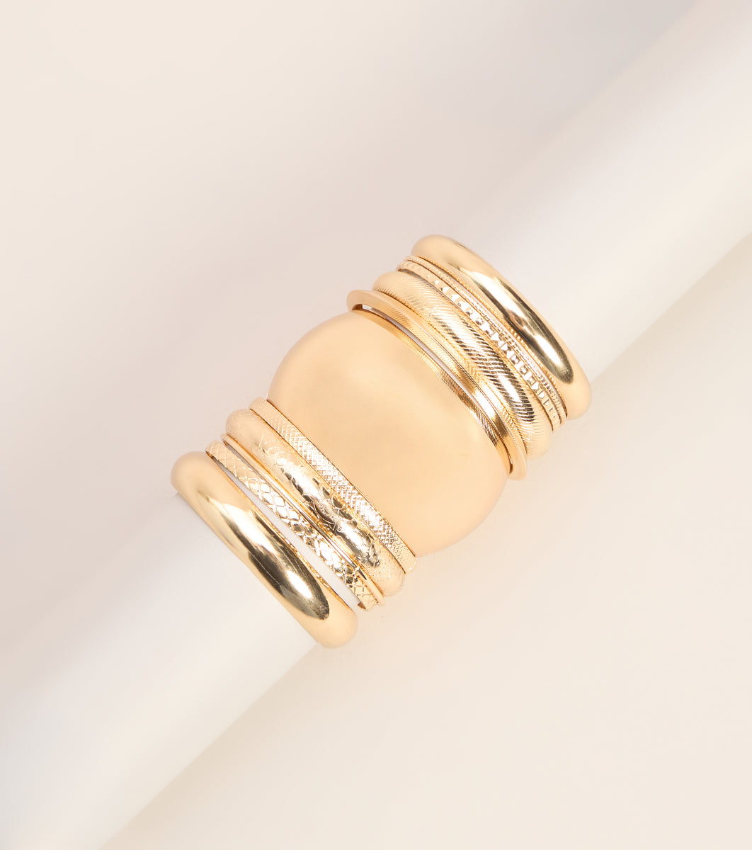 Windsor Polished Stack Bangle Bracelet Ten-Pack - Image 3