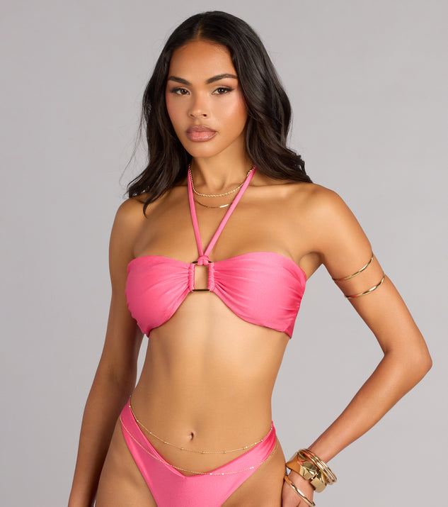 Windsor Poolside Proof Hoop Detail Bandeau Bikini Top - Image 3