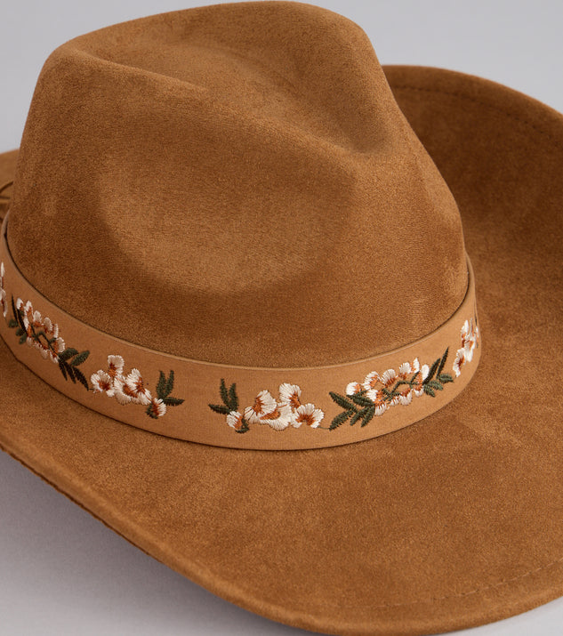 Windsor Prairie Petals Faux Suede Cowboy Hat - Image 2