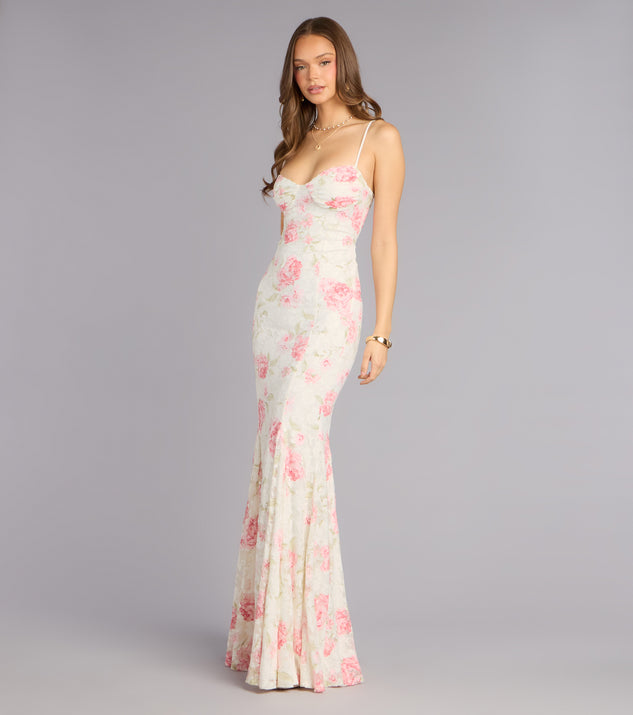 Windsor Preston Floral Lace Mermaid Formal Dress - Image 3
