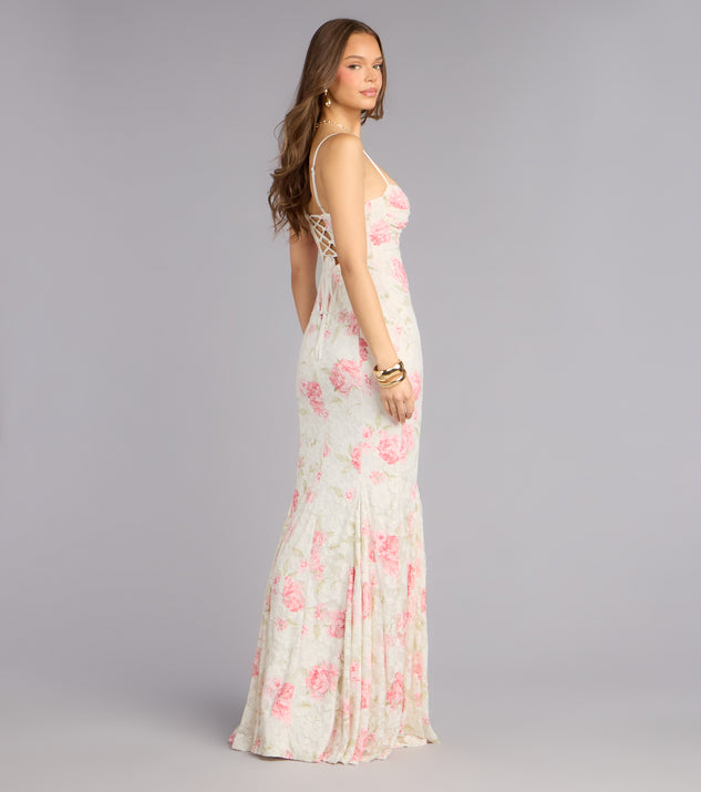 Windsor Preston Floral Lace Mermaid Formal Dress - Image 2