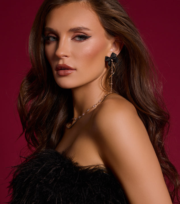 Windsor Pretty Bow Fringe Earrings - Image 2