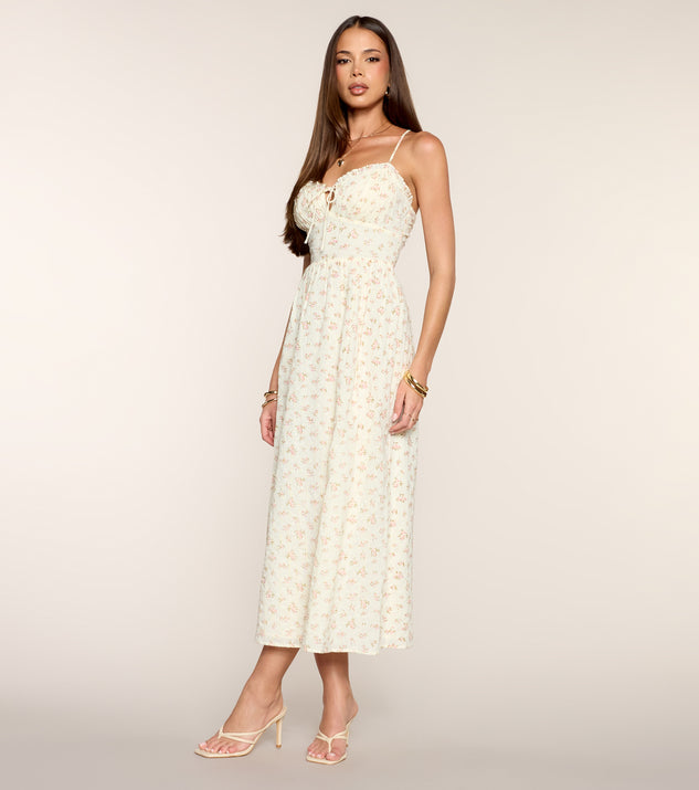 Windsor Pretty Breeze Floral Strappy Midi Dress - Image 3