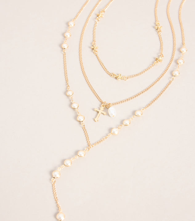 Windsor Pretty In Pearls Layered Lariat Necklace Set - Image 2