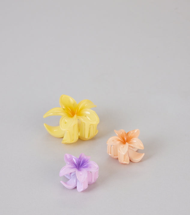 Windsor Pretty Petals Flower Hair Claw Clip Set - Image 3