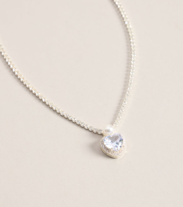 Windsor Pretty Sparkle Rhinestone Heart Necklace And Stud Earrings Set - Image 3