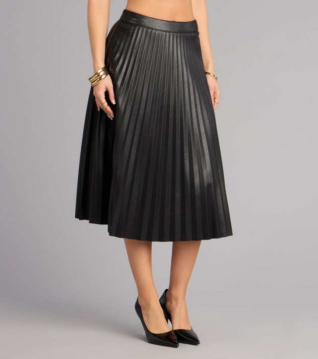Windsor Quiet Drama Pleated Midi Skirt - Image 3