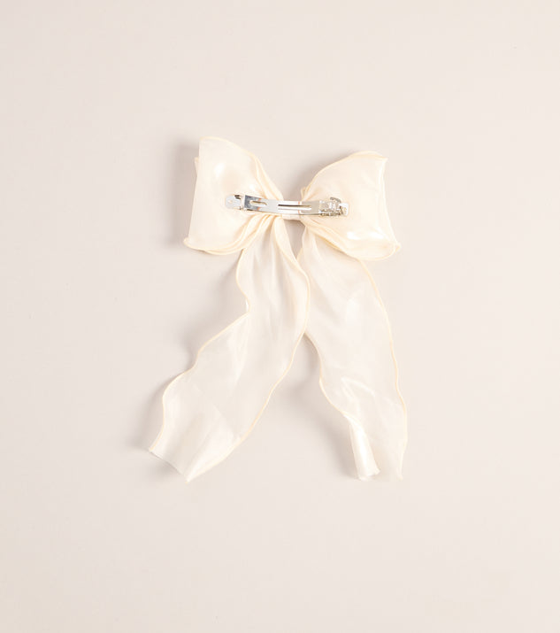 Windsor Ribbon Drama Hair Bow Barrette - Image 2