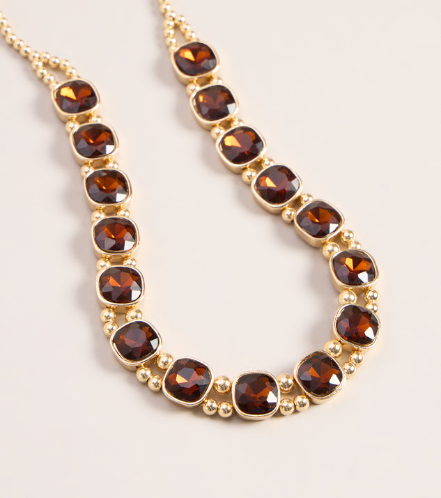Windsor Rich Detail Gemstone Collar Necklace - Image 3