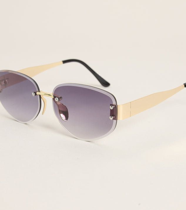 Windsor Rich Girl Routine Oval Sunglasses - Image 3