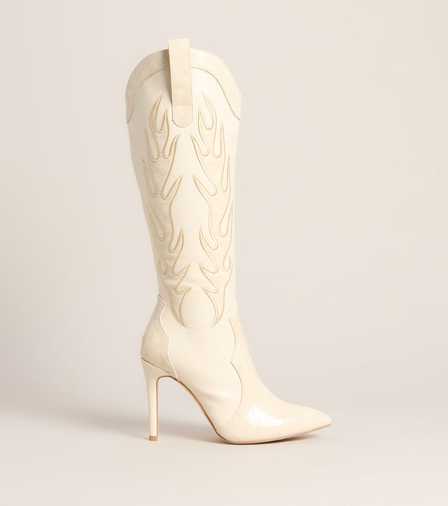 Windsor Rodeo Ready Western Flame Knee High Boots - Image 2
