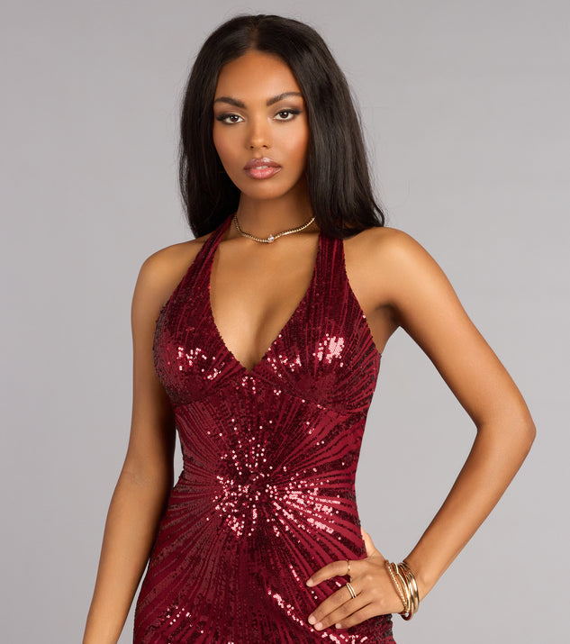 Windsor Rosaline Sequin Open Back Formal Dress - Image 3