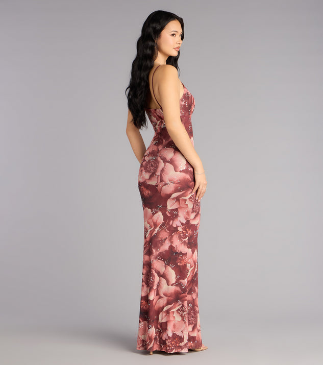 Windsor Rosé Nights Floral Halter Maxi Dress - Image 2